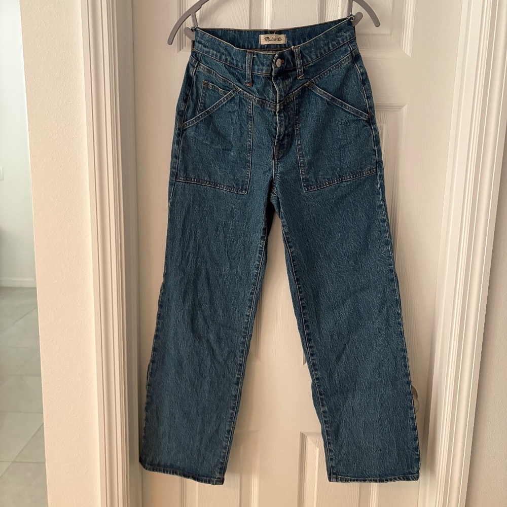 Madewell Perfect Vintage Wide-Leg Jeans – Size 27 | vintage indigo wash